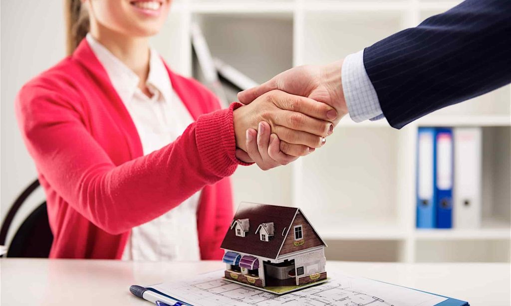 Successful real estate agent